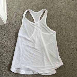 Lululemon white tank top.